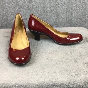 Burgundy Patent Leather Soft Spots Sz 9M